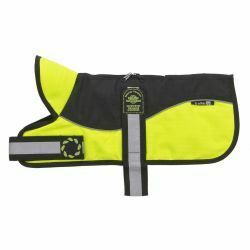 aniMate Reflective Black/Hi-Viz Padded Harness Coat (26cm)